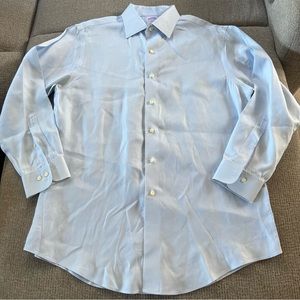 Brooks brothers 346 Men's Long Sleeve 16-2/3 Slim Fit light Blue Dress Shirt